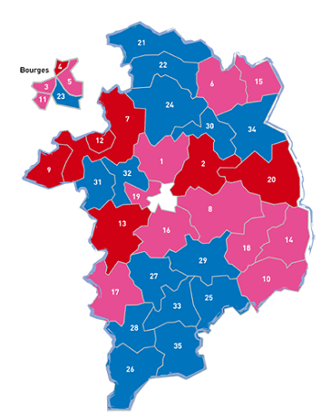 Résultats des cantonales 2011 dans le Cher