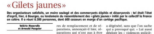 Gilets Jaunes, 12 janvier, Acte IX : Bourges est-il en feu ?